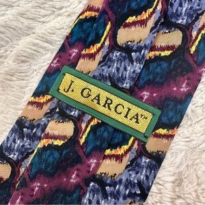 J. Garcia  100% Silk Tie with Blue and Purple Hues, EUC!  Like New